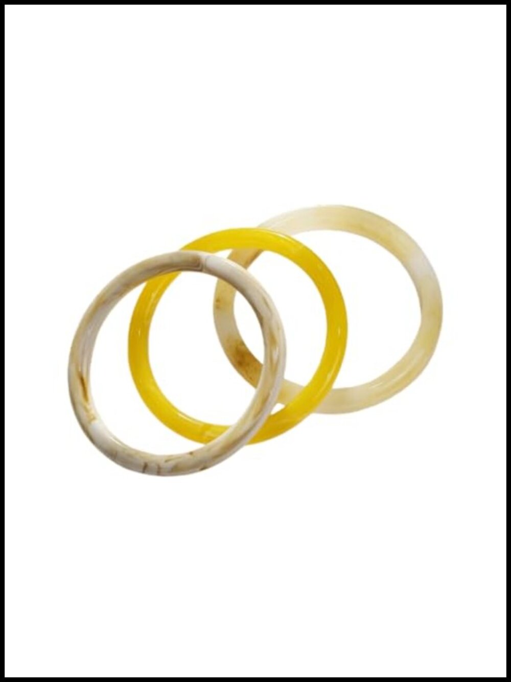 3-Piece Acrylic Bangle Bracelet Set Minimalist Bohemian Stackable Jewelry